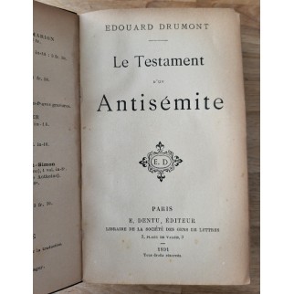 Le testament d'un antisémite